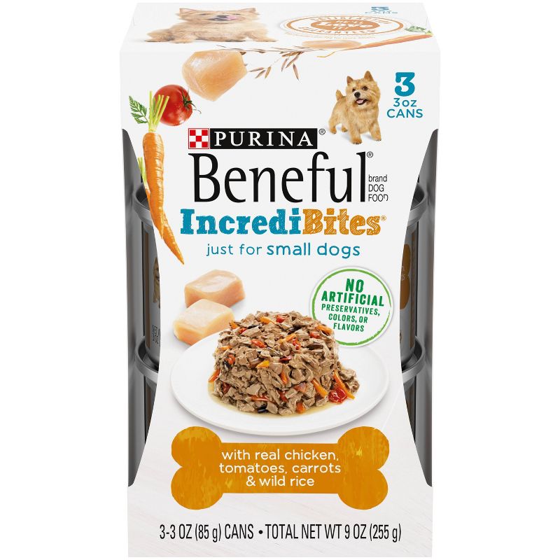 Beneful IncrediBites Wet Dog Food for Small Dogs - 3oz/3pk, 1 of 8