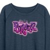 Women's - Bratz - Original Airbrushed Logo Lightweight French Terry Wide Neck Long Sleeve Shirt - 2 of 4