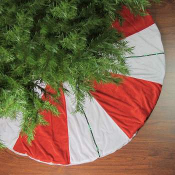 Northlight Peppermint Twist Christmas Tree Skirt - 48" - Red and White