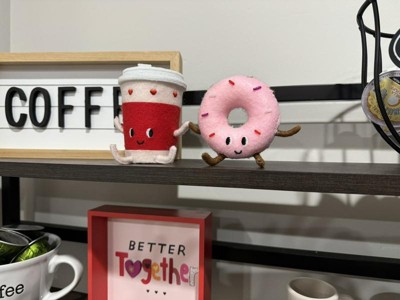 Valentine Fabric Figural Duo Coffee & Donut - Spritz™ : Target