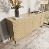 ORRD 63" Modern Sideboard with 5 Legs & 4 Adjustable Shelves, Buffet Cabinet for Dining Room, Entryway or Living Room（Black） - 2 of 4