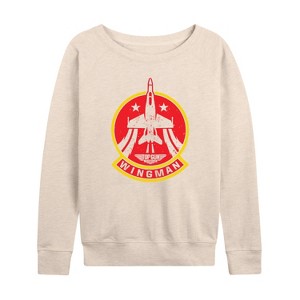 Women's - Top Gun: Maverick - Wingman Patch Lightweight French Terry Slouchy - 1 of 4
