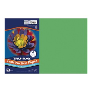 Dixon 12" x 18" Tru-Ray® Heavyweight Construction Paper - Green - 25 Packs - 1 of 4