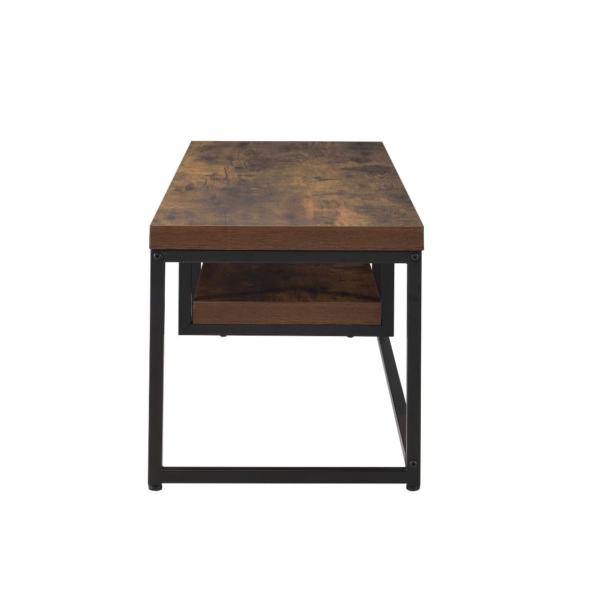 Bob TV Stand for TVs up to 47" Weathered Oak/Black Metal Finish - Acme Furniture - thumbnail 3