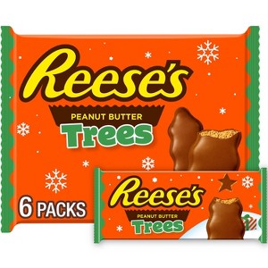 Reese's Christmas Chocolate Peanut Butter Trees Candy - 1.2oz/6ct - 1 of 4