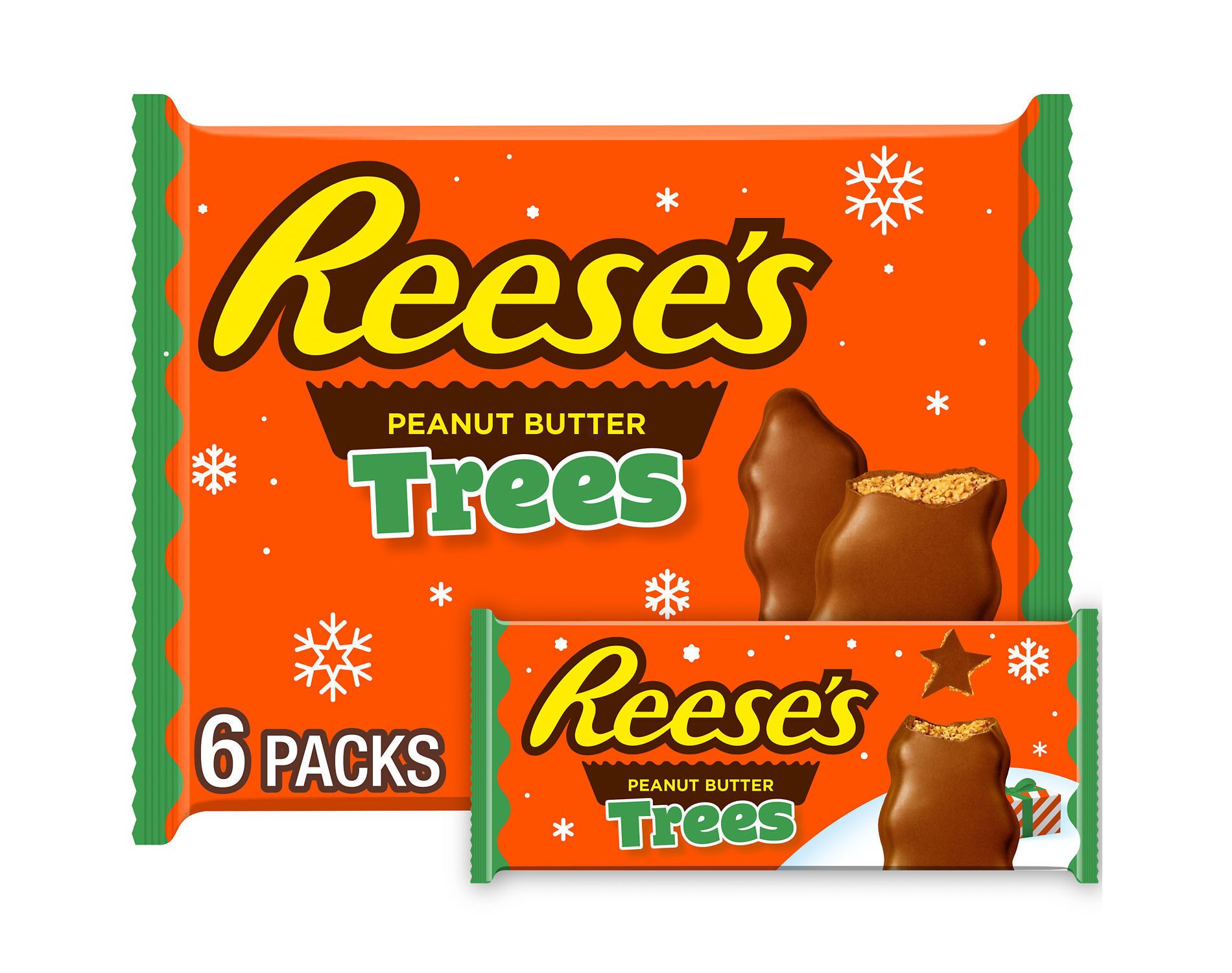 Reese's Christmas Chocolate Peanut Butter Trees Candy - 1.2oz/6ct