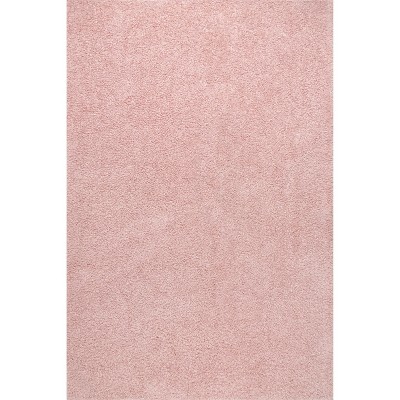Easy-Care Reversible Pink Shaggy Sheepskin Synthetic Rug 3' x 5'