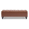 PAGED Ottoman Bench with Storage, Versatile Storage Bench with Rubber Wood Legs and Smart Pressure Hinges for Entryway, Bedroom - 3 of 4