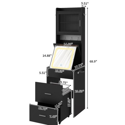 Karl Home Makeup Vanity Set with LED Lights and Power Outlets