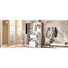 Vynxaria 51.1" 3-in-1 Entryway Bench with Shoe Cabinet, Mirror, and Hooks - 4 of 4