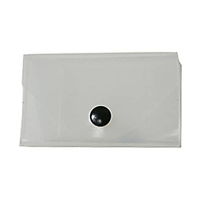 JAM Paper Plastic Business Card Holder Case with Snap Closure Clear 368668