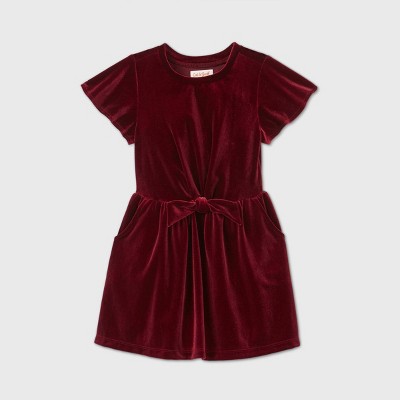 3t burgundy dress