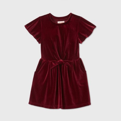 2t burgundy dress