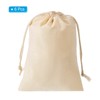 Unique Bargains Bank Coin Deposit Change Transit Bags Canvas Money Bag with Drawstring 6 Pcs - 3 of 4