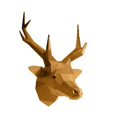 Deer Head Wall Art Gold - PaperCraft World