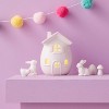 Light Up Ceramic Mushroom Easter House Pink - Spritz™ - 2 of 3