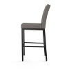 Amisco Perry Upholstered Counter Height Barstool Silver/Black: 26" Fixed Seat, Steel Frame, Polyester - 4 of 4