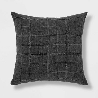 Woven Washed Windowpane Throw Pillow - Threshold™