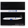 Boeing 737-800 Commercial Aircraft "United Airlines Star Alliance" White with Black 1/200 Diecast Model by GeminiJets - 3 of 3