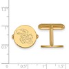 Black Bow Jewelry 14k Yellow Gold Plated Sterling Silver Kansas Jayhawks NCAA Cuff Links - 2 of 3