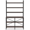Resenkos Bookshelf, Bookcase Standing Shelf Unts,6-Tier Bookshelf, Industrial Etagere Bookcase Storage Rack,Rustic Brown - 3 of 4