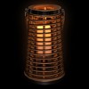 Northlight Rattan Tapered Glass Candle Lantern with Jute Handle - 12.75" - 3 of 4