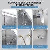 Dog Bathing Station, Stainless Steel Dog Washing Station for Large Dogs, with Soap Box, Removable Ramp, Faucet, Washing Sink for Home, 50" - 3 of 4
