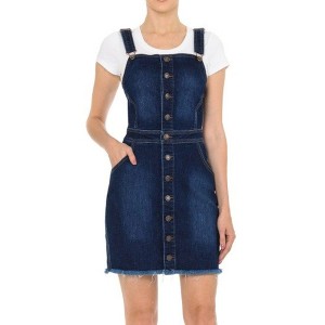 Wax Jeans Women's Exposed Button-Front Denim Dress : Target