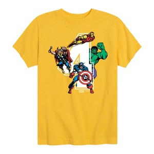Boys' - Marvel - Avengers Birthday 4 Short Sleeve Graphic T-Shirt - 1 of 4