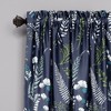 Devonia Allover Light Filtering Window Curtain Panels Navy/Green 52X120+2 Set - 2 of 4