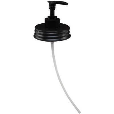 Colonial Tin Works Rustic Style Pump and Lid for Do It Yourself Mason Jar Soap Dispenser Black