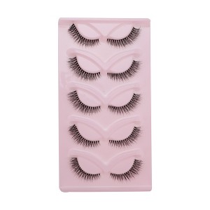 Unique Bargains 5D False Eyelashes Black 5 Pairs - 1 of 4