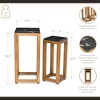 Cheung's Virael Set of 2 Black Marble Topped Wood Tables - 2 of 4