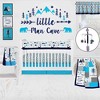 Bacati - Woodlands Aqua/Navy/Gray Boys Cotton Crib Rail Guard Covers set of 2 - 4 of 4