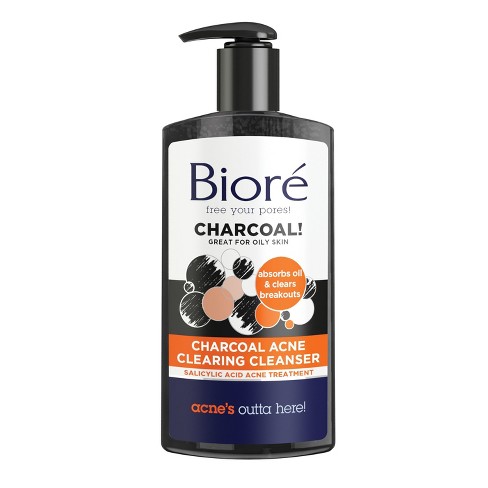 Biore Charcoal Acne Daily Cleanser 6.77 Oz : Target