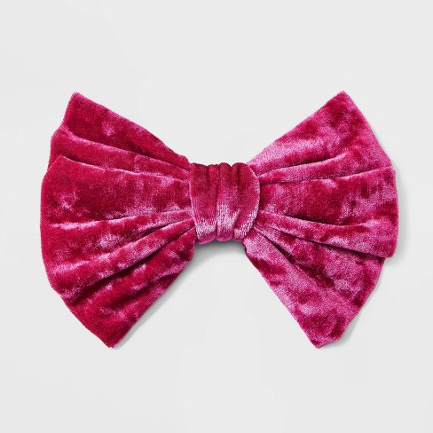 Velvet Bow Hair Barrette - A New Day™ Pink : Target