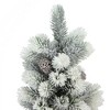 Northlight 1.6 FT Potted Slim Flocked Mini Pine Artificial Christmas Tree in Burlap Base - Unlit - 2 of 4