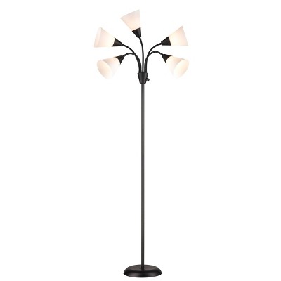 Photo 1 of 5 Head Floor Lamp Black - Room Essentials™