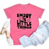 Simply Sage Market S.W.Smiley Enjoy The Little Things Garment Dyed Tee - S - Crunchberry - 3 of 4