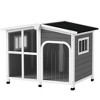 PawHut Cabin-Style Wooden Dog House for Large Dogs Outside with Openable Roof & Giant Window, Big Dog House Outdoor & Indoor, Dog Furniture - 4 of 4