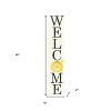 HomeRoots 48" White And Yellow Solid Wood Welcome Porch Sign - 3 of 4