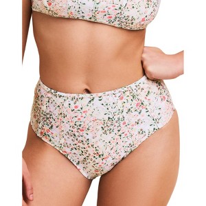Adore Me Women's Valcea High Waisted Swimwear Floral Bottom - 1 of 4