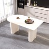PAGED Round Dining Table Modern Kitchen Table with Metal Base, 33.5" Coffee Table for Dining Room, Living Room - 2 of 4