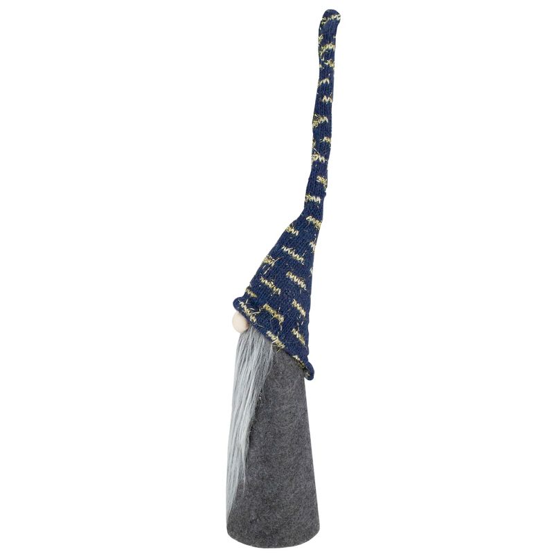 Northlight 15.5" Gray and Blue Cone Gnome Christmas Tabletop Decor, 5 of 7
