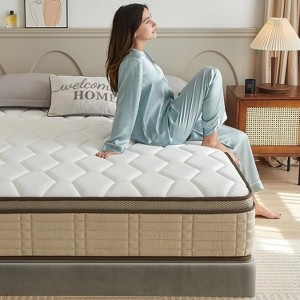 CSBDHome 10 Inch Hybrid Mattress in a Box with Memory Foam, Ergonomic Design Cooling Mattress for Pressure Relief - 1 of 4