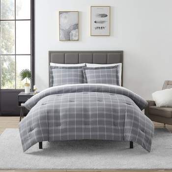 Cgk Linens Goose Down Alternative Comforter In Dark Grey, Size Full ...