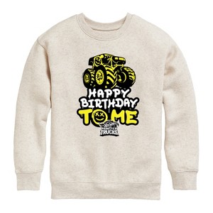 Boys' - Hot Wheels - Happy Birthday To Me Graphic Long Sleeve Fleece Sweatshirt - 1 of 4