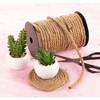 Genie Crafts 100 Feet Jute Rope for Crafts, 6mm Thick Braided Twine for Nautical Decor (Brown) - 2 of 4