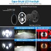 iMountek"2Pcs 7Inch 40W Round LED Headlights with DRL & Turn Signal for Jeep, Yamaha, Honda, Motorcycle"Black - 3 of 4