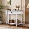 CAVINAS 36 inch Console Table with Top Drawer,Rustic Entryway Table with Open Shelf for Living Room,Hallway - 2 of 4